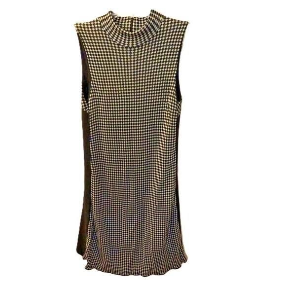 Zara Collection Pre-Loved Size Small Black Diamond Checkered Bodycon Dress - Picture 1 of 8